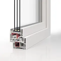 Schnitt durch ein PaXabsolut Fenster zur Visualisierung der verschiedenen Dichtungsebenen