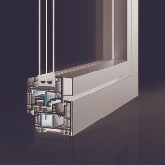 Profil Kunststoff-Aluminium-Fenster PaXabsolut_4_weiss_flaechenbuendig
