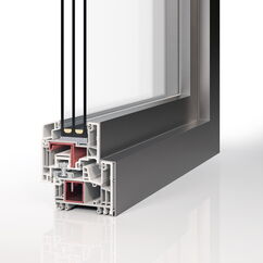 Aluminium-Kunststofffenster PaXabsolut 4 flaechenversetzt